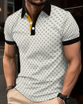 High Quality Men Polo Shirt Stripes Short Sleeve T-shirt Male Breathable Tops Business Turn Down Collar Streetwear Luxury Brand
